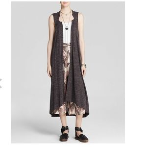 Free people sleeveless duster cardigan